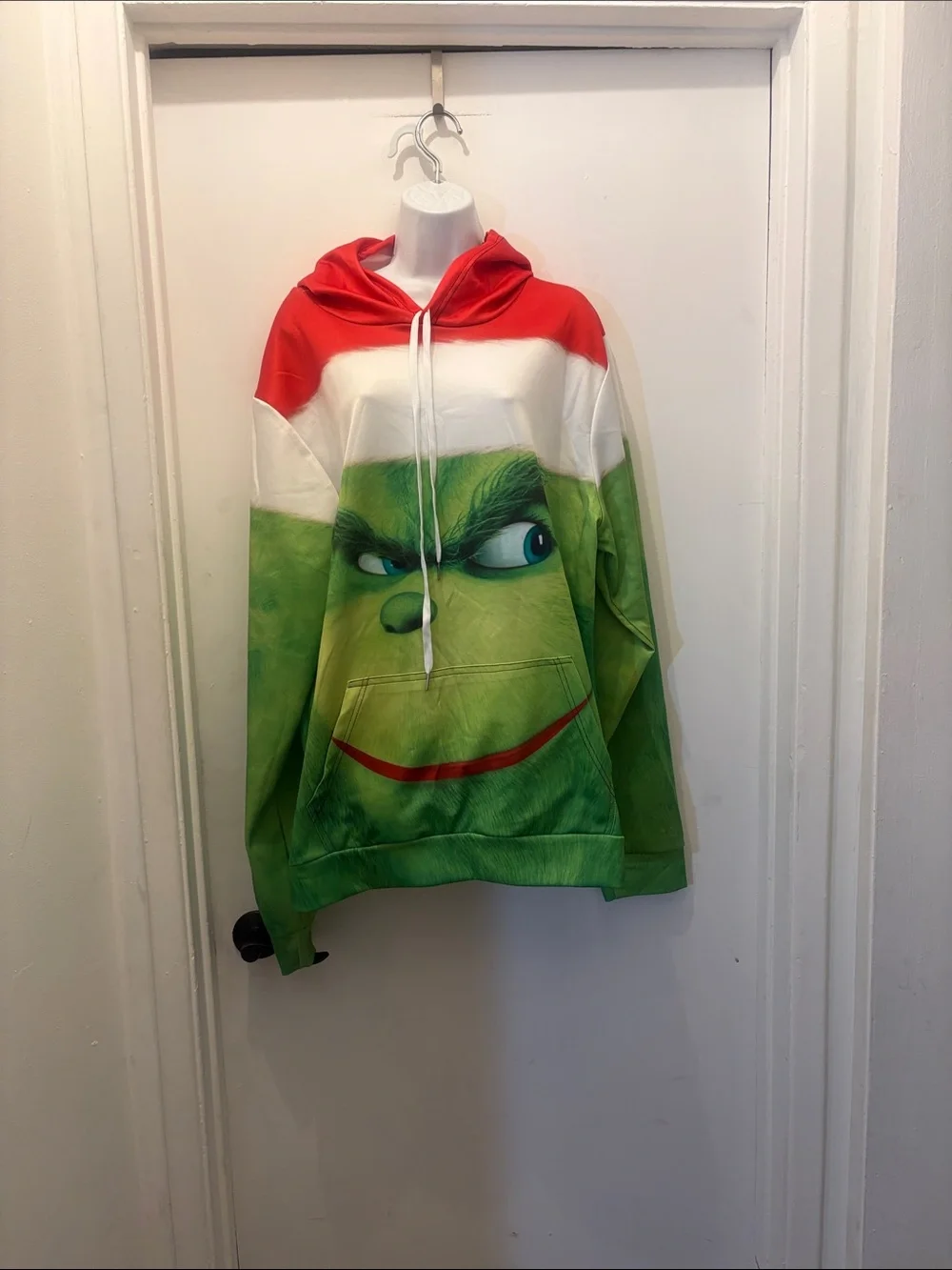 Green Grinch Graphic Holiday Hoodie Sweatshirt size 2x new